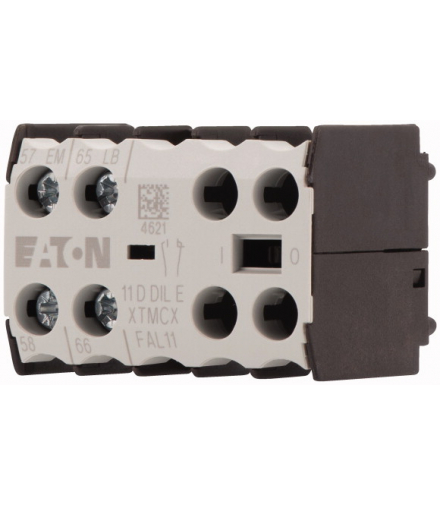 11DDILE - Moduł wyłącznika pomocniczego, 2-biegunowe, 1 zestyk zwiernyF, 1 zrS, Mocowanie do płyty czołowej, Zaciski śrubowe, DI