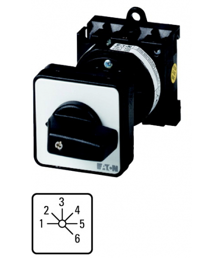 T0-3-8233/Z - Łącznik zakresowy, 1b, Ie 12A, TC 1-6, 45°, bez samopowrotu, 48x48mm, montaż pośredni Eaton 050718
