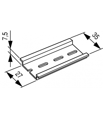 TS35X7,5 - Szyna DIN 35x7.5mm Eaton 053030