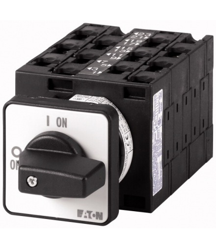 T3-6-15866/E - Przełącznik nawrotny, liczby biegunów, dahlander, 3b, Ie 25A, TC 2-1-0-1-2, 45°, 48x48mm, montaż Eaton 054744