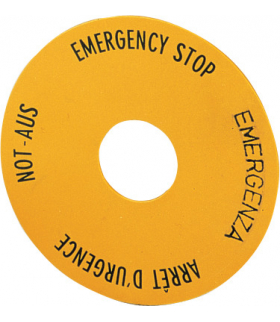 SRT1 - Tabliczka, wyłącznik awaryjny, żółty, czysta, żółty Eaton 058873