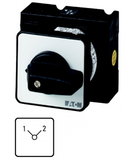 T3-4-8223/E - Przełącznik, 4b, Ie 25A, TC 1-2, 90°, bez samopowrotu, 48x48mm, montaż Eaton 059465