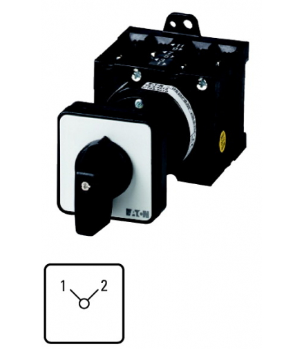 T3-4-8223/Z - Przełącznik, 4b, Ie 25A, TC 1-2, 90°, bez samopowrotu, 48x48mm, montaż pośredni Eaton 061838