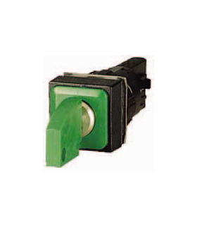 Q18S1-GN - Napęd z kluczykiem, 2 położenia, zielony, Z samopowrotem Eaton 062148