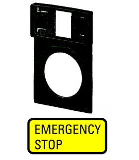 Q25TGE-299 - Mocowanie, +tabliczka, EMERGENCY STOP Eaton 063261
