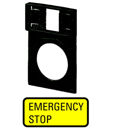 Q25TGE-299 - Mocowanie, +tabliczka, EMERGENCY STOP Eaton 063261