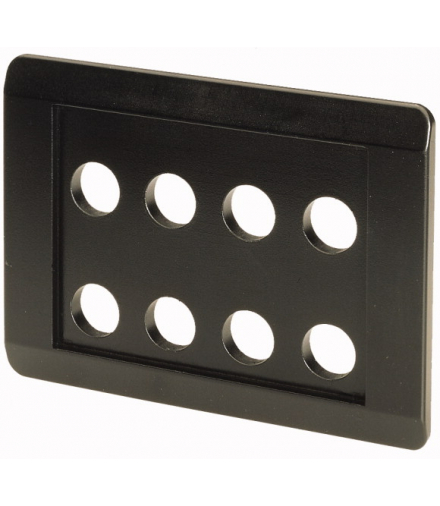E8-SW - Płyty czołowe, czarny, 8 otworów montażowych Eaton 065212