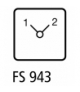 T3-5-8369/E - Przełącznik, 5b, Ie 25A, TC 1-2, 90°, bez samopowrotu, 48x48mm, montaż Eaton 066584