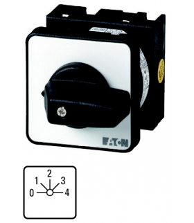 T0-2-8242/E - Łącznik zakresowy, 1b, Ie 12A, TC 0-4, 45°, bez samopowrotu, 48x48mm, montaż Eaton 067327
