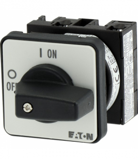 T0-1-8200/E - Rozłącznik ZAŁ-WYŁ, 1b, Ie 12A, TC 0-1, 90°, 48x48mm, montaż Eaton 067352