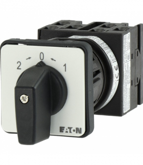 T0-3-15394/EZ - Łącznik sterowniczy, 6ZZ, Ie 12A, TC 2-0-1, 45°, Z samopowrotem, 48x48mm, montaż centralny Eaton 074452