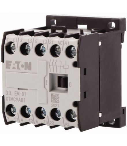 DILEM-01-G(12VDC) - Stycznik mocy, 3b+1ZR, 4kW/400V/AC3 Eaton 079642
