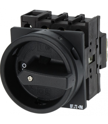 P1-25/EA/SVB-SW/N - Wyłącznik główny, P1, 25 A, montaż, 3-biegunowe + N, Funkcja ZATRZYMANIA, z czarnym uchwytem obrotowym i pie