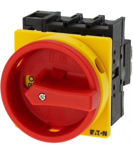 P1-32/EA/SVB/N - Wyłącznik główny, P1, 32 A, montaż, 3-biegunowe + N, Funkcja WYŁĄCZNIKA AWARYJNEGO, z czerwonym uchwytem obroto