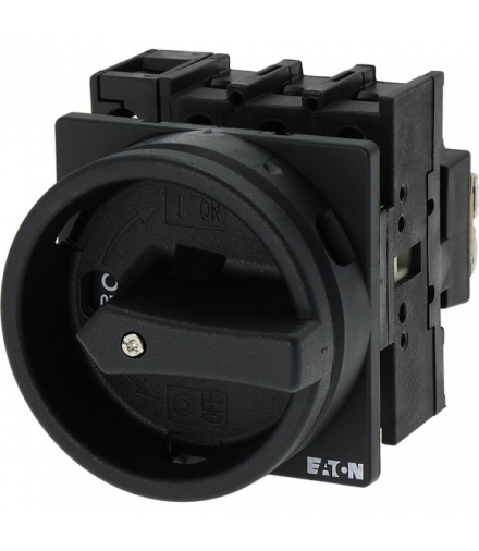 P1-32/EA/SVB-SW/N - Wyłącznik główny, P1, 32 A, montaż, 3-biegunowe + N, Funkcja ZATRZYMANIA, z czarnym uchwytem obrotowym i pie