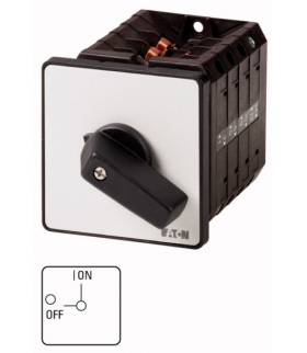 T5B-1-8200/E - Rozłącznik ZAŁ-WYŁ, T5B, 63 A, montaż, 1 Zespół montażowy/zespoły montażowe, 1-biegunowe, z czarnym pokrętłem i t