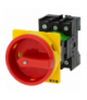 P1-32/V/SVB - Wyłącznik główny, P1, 32 A, montaż pośredni, 3-biegunowe, Funkcja WYŁĄCZNIKA AWARYJNEGO, z czerwonym uchwytem obro