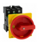 P1-32/V/SVB - Wyłącznik główny, P1, 32 A, montaż pośredni, 3-biegunowe, Funkcja WYŁĄCZNIKA AWARYJNEGO, z czerwonym uchwytem obro