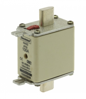 FUSE NH 00 gG 100A 500V D.I. - Wkładka bezpiecznikowa, Niskie napięcie, 100 A, AC 500 V, 120 kA, NH00, gL/gG, IEC, sygnalizator 