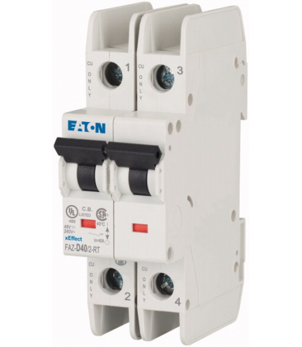 FAZ-D40/2-RT - Przełącznik LS, 40A, 2b, D-Char, AC Eaton 102236
