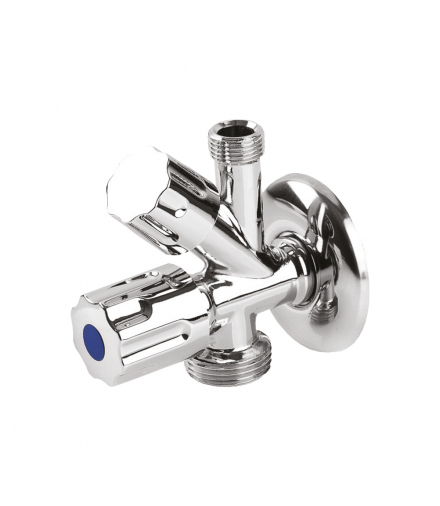 ZAWÓR KOMBINOWANY PODŁĄCZENIOWY ½"x⅜"x¾" PHA-050