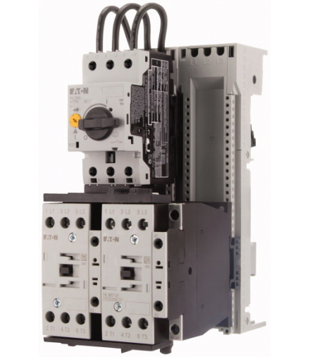 MSC-R-12-M17(24VDC)/BBA - Starter nawrotny, 3b, 5.5kW/400V/AC3, 100kA, +adapter na szyny zbiorcze Eaton 103009