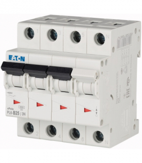 PL6-B25/3N - Wyłącznik nadprądowy, 25A, 3b+N, D-Char Eaton 106039