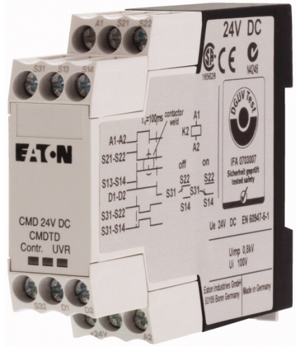CMD(24VDC) - Przekaźnik nadzorujący stycznika, 24VDC Eaton 106170