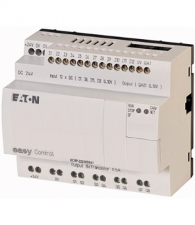EC4P-222-MTAX1 - Kompaktowy sterownik PLC, 24VDC, 12WEC(z czego 4WEA), 8WYC(T), 1WYA, ethernet, CAN Eaton 106404