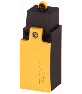LS-S11/P - Łącznik krańcowy, Popychacz rolkowy, Kompletne urządzenia, 1 zestyk zwierny, 1 R, zacisk śrubowy, żółty, Tworzywo szt