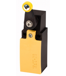 LS-S11/RL - Łącznik krańcowy, dźwignia wychylna, Kompletne urządzenia, 1 zestyk zwierny, 1 R, zacisk śrubowy, żółty, Tworzywo sz