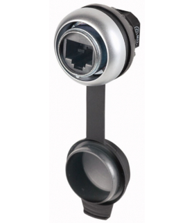 M22-RJ45-SA - Wbudowane gniazdo, Gniazdo RJ45, 8/8, kat. 5e, Pierścień czołowy tytanowy Eaton 107413