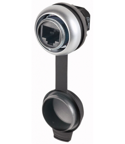 M22-RJ45-SA - Wbudowane gniazdo, Gniazdo RJ45, 8/8, kat. 5e, Pierścień czołowy tytanowy Eaton 107413