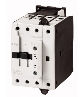 DILMP63(110V50HZ,120V60HZ) - Stycznik mocy, 4-biegunowe, Praca AC: 63 A, 110 V 50 Hz, 120 V 60 Hz, Zaciski śrubowe Eaton 109848