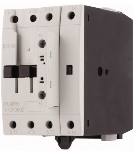DILMP80(230V50HZ,240V60HZ) - Stycznik mocy, 4-biegunowe, Praca AC: 80 A, 230 V 50 Hz, 240 V 60 Hz, Zaciski śrubowe Eaton 109884
