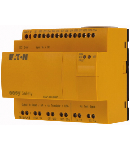 ES4P-221-DMXX1 - Przekaźnik bezpieczeństwa, 24VDC, 14WEC, 4WYC-Trans, 1WYC-przekaźnik, wyświetlacz, easyNet Eaton 111016