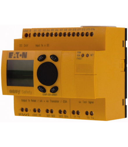 ES4P-221-DMXD1 - Przekaźnik bezpieczeństwa, 24VDC, 14WEC, 4WYC-Trans, 1WYC-przekaźnik, wyświetlacz, easyNet Eaton 111017