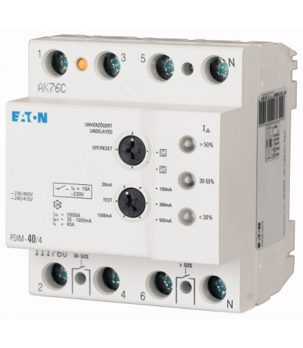 PDIM-40/4 - Przełącznik FI, 40A, 4b, 0mA, AC-Char Eaton 111760