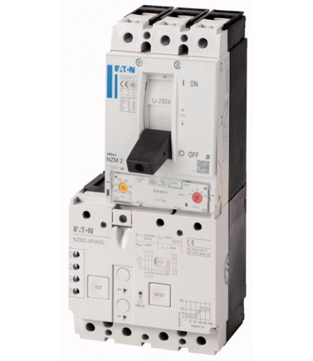 NZMH2-A250-FIA30 - Łącznik mocy, 3b, 250A, +Ochrona przed prądem uszkodzeniowym, 30mA, uniwersalny Eaton 112629