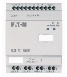 EC4E-221-6D4R1 - Rozszerzenie I/O, CANopen, 24VDC, 6WEC, 4WYC(R) Eaton 114296