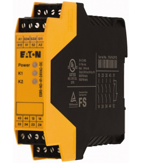 ESR5-NO-41-24VAC-DC - Przekaźnik bezpieczeństwa ZATRZYMANIA AWARYJNEGO/drzwi ochronnych, 24VDC/AC, 4 ścieżek udostępniania Eaton