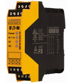ESR5-NO-31-24VAC-DC - Przekaźnik bezpieczeństwa ZATRZYMANIA AWARYJNEGO/drzwi ochronnych, 24VDC/AC, 3 ścieżek udostępniania Eaton