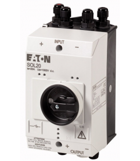 SOL20/2MV - Rozłącznik izolacyjny, DC, 20A, 2 ciągów M12 Eaton 120919