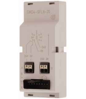 SWD4-SFL8-20 - Przepust w szafie sterowniczej, SWD, przewód płaski i okrągły, gniazdo Eaton 121380