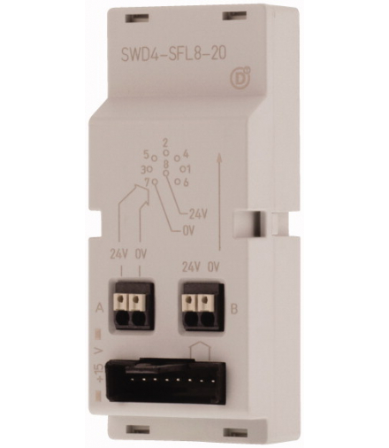 SWD4-SFL8-20 - Przepust w szafie sterowniczej, SWD, przewód płaski i okrągły, gniazdo Eaton 121380