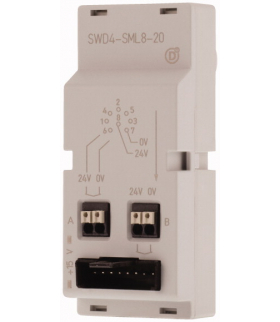 SWD4-SML8-20 - Przepust w szafie sterowniczej, SWD, przewód płaski i okrągły, wtyk Eaton 121381