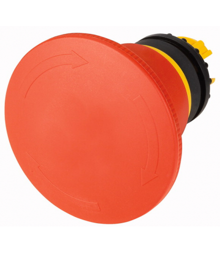 M22-PVT60P - Przycisk zatrzymania/wyłączenia awaryjnego, RMQ-Titan, Kształt palmy, 60 mm, Bez podświetlenia, Odblokowanie poprze