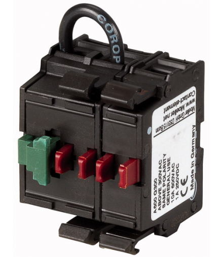 M22-K02SMC10 - Samomonitorujące elementy stykowe, Zaciski śrubowe, Mocowanie do płyty czołowej, 1 zestyk zwierny, 2 R, 24 V 3 A 