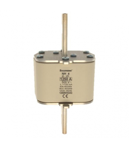 500V 1250A NH4 FUSE gG - Wkładka bezpiecznikowa, Niskie napięcie, 1250 A, AC 500 V, 120 kA, NH4, gL/gG, IEC, sygnalizator pojedy