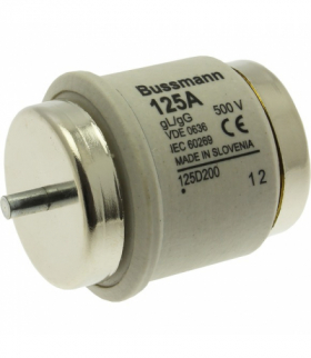 FUSE 125 DV GG 500VAC TIME DELAY - Wkładka bezpiecznikowa, Niskie napięcie, 125 A, AC 500 V, 50 kA, D5, 56 x 46 mm, gL/gG, DIN, 